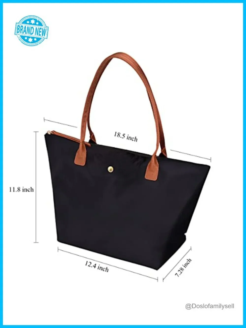 Nylon Tote Bag Women's Shoulder Purse Foldable Hobo Weekend Travel Handbag